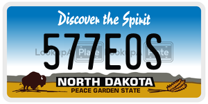 577EOS  license plate in ND