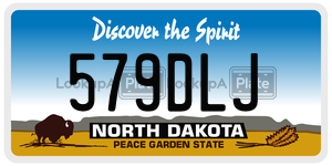 579DLJ  license plate in ND