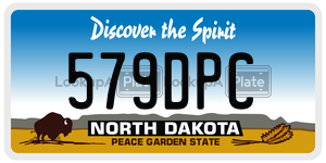 579DPC license plate in North Dakota