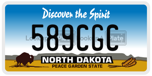 589CGC  license plate in ND