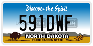 591DWF  license plate in ND
