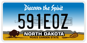 591EOZ  license plate in ND