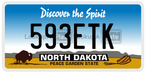 593ETK  license plate in ND
