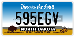 595EGV  license plate in ND