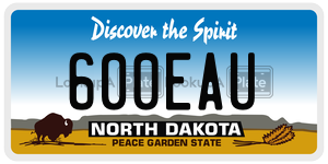 600EAU  license plate in ND