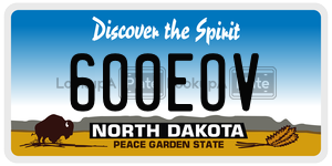 600EOV  license plate in ND