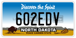 602EDV  license plate in ND
