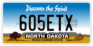 605ETX  license plate in ND