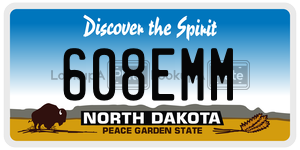 608EMM  license plate in ND
