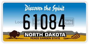 61084  license plate in ND