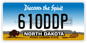 610DDP  license plate in ND