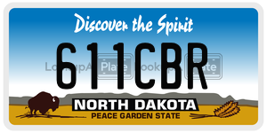611CBR  license plate in ND