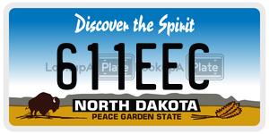 611EEC  license plate in ND