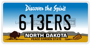 613ERS  license plate in ND