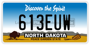 613EUW  license plate in ND