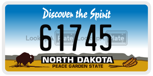61745  license plate in ND