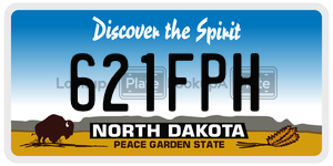 621FPH  license plate in ND