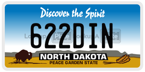 622DIN  license plate in ND