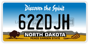 622DJH  license plate in ND
