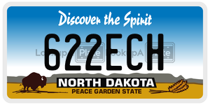622ECH  license plate in ND
