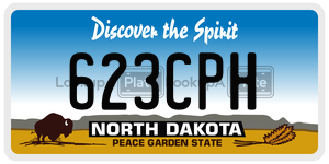 623CPH  license plate in ND
