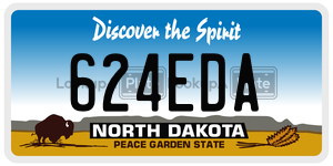 624EDA  license plate in ND