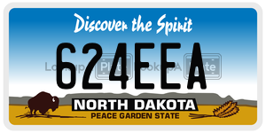 624EEA  license plate in ND