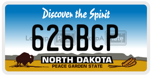 626BCP  license plate in ND