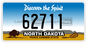 62711  license plate in ND