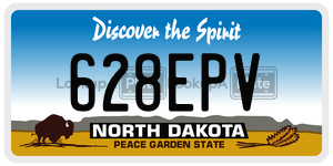 628EPV  license plate in ND