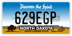 629EGP  license plate in ND