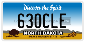 630CLE  license plate in ND