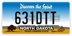 631DTT  license plate in ND