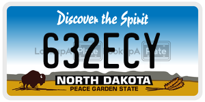 632ECY  license plate in ND