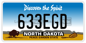 633EGD  license plate in ND