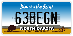 638EGN  license plate in ND