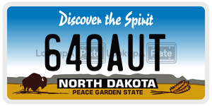 640AUT  license plate in ND