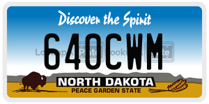 640CWM  license plate in ND