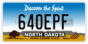 640EPF  license plate in ND