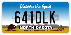 641DLK license plate in North Dakota