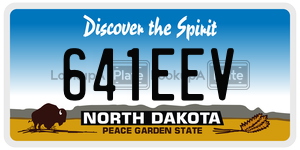 641EEV  license plate in ND