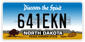 641EKN  license plate in ND