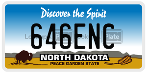 646ENC  license plate in ND