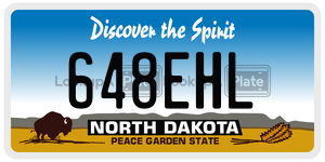 648EHL  license plate in ND