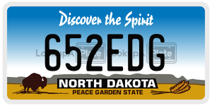 652EDG  license plate in ND