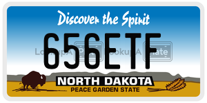 656ETF  license plate in ND