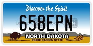 658EPN  license plate in ND