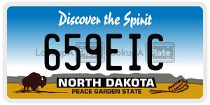 659EIC  license plate in ND