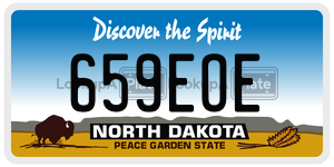 659EOE  license plate in ND