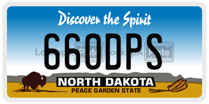 660DPS  license plate in ND